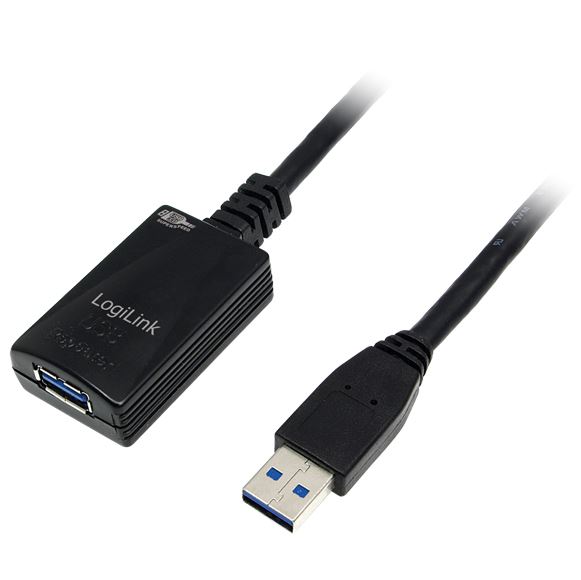 Predlžovací kábel USB LogiLink UA0127 čierny 5 m